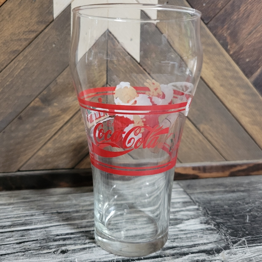*3 FOR $30* Coca Cola Red Glass Tumbler Christmas